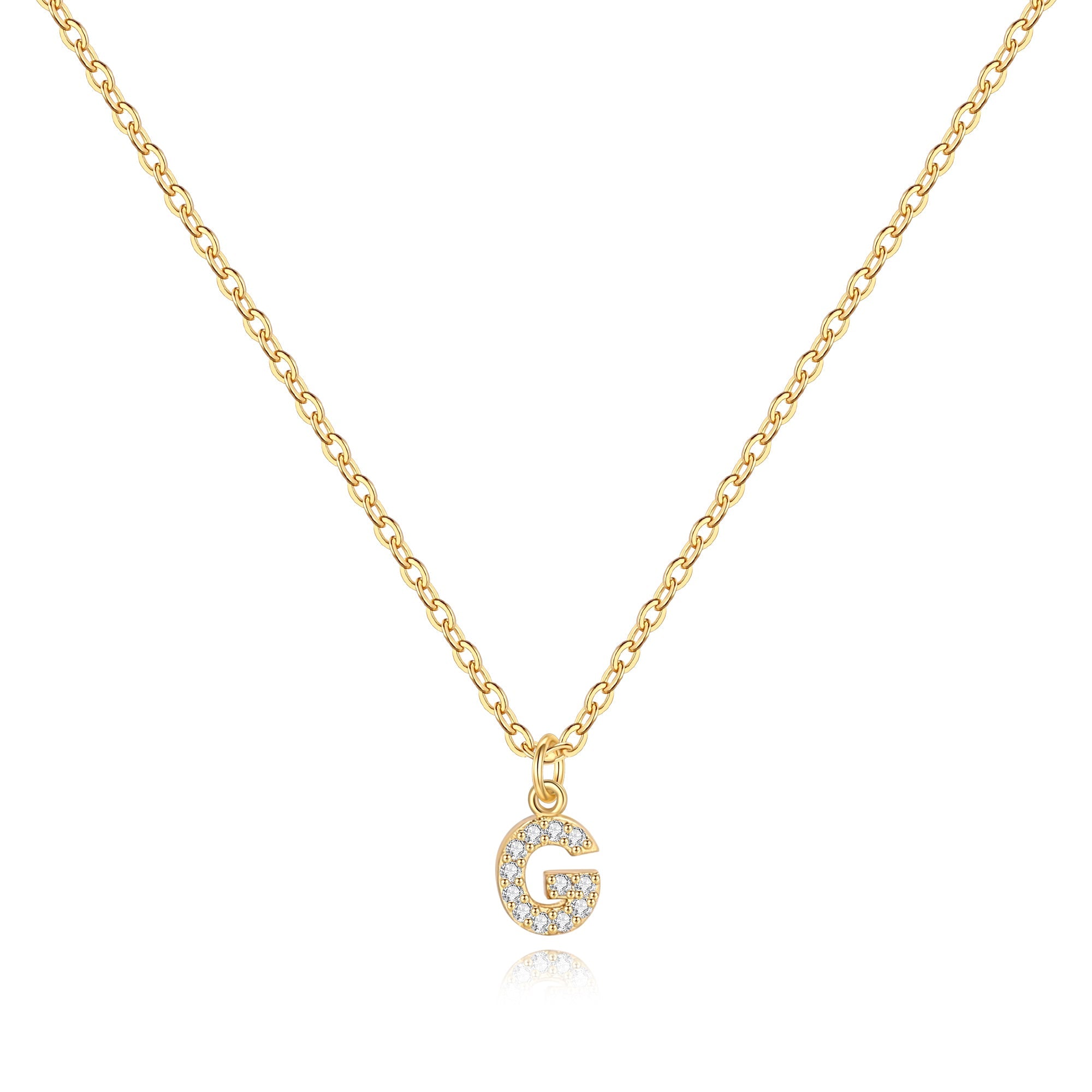 Pavé Uppercase Initial Necklace