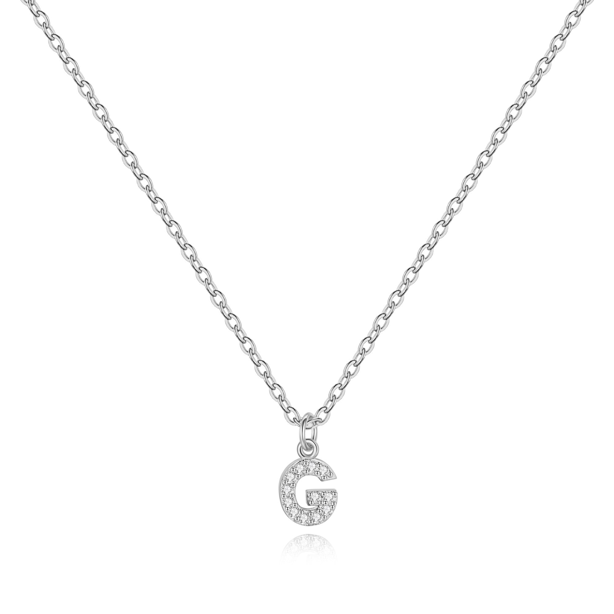 Pavé Uppercase Initial Necklace