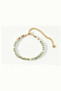 Gemstone Beaded Slider Bracelet