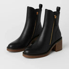 Gloria | Chic Leather Ankle Boots for Effortless Style