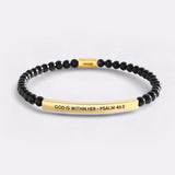 God Is Within Her - Psalm 46:5 Beaded Inspire Bracelet