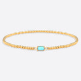 Gold Beaded Birthstone Bracelet