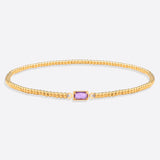 Gold Beaded Birthstone Bracelet