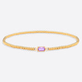 Gold Beaded Birthstone Bracelet