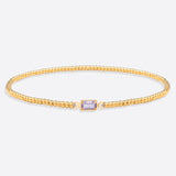 Gold Beaded Birthstone Bracelet