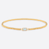 Gold Beaded Birthstone Bracelet