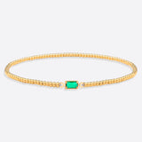 Gold Beaded Birthstone Bracelet