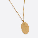 Gold Birth Flower Pendant Necklace