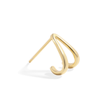 Gold Wishbone Huggie Earrings