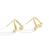 Gold Wishbone Huggie Earrings