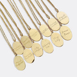 Gold Birth Flower Pendant Necklace