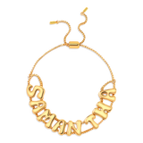 Groovy Adjustable Chain Name Bracelet