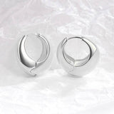 Chunky Round Dome Huggie Earrings