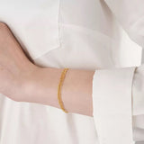 Triple Layer Satellite Chain Bracelet