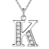 Crystal Accent Letter Satellite Necklace