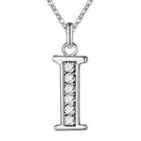 Crystal Accent Letter Satellite Necklace