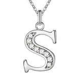 Crystal Accent Letter Satellite Necklace