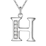 Crystal Accent Letter Satellite Necklace
