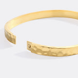 Hammered Gold Cuff Bracelet