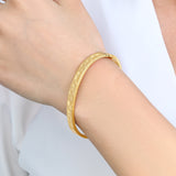 Hammered Gold Cuff Bracelet