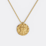 Hammered Gold Zodiac Pendant Necklace