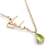 Handmade Birthstone Name Necklace