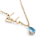 Handmade Birthstone Name Necklace