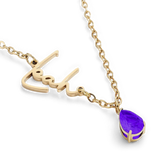 Handmade Birthstone Name Necklace