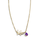 Handmade Birthstone Name Necklace