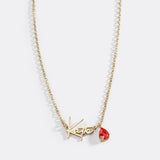 Handmade Birthstone Name Necklace