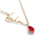 Handmade Birthstone Name Necklace