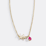 Handmade Birthstone Name Necklace