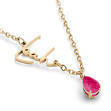 Handmade Birthstone Name Necklace