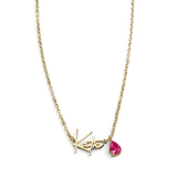 Handmade Birthstone Name Necklace