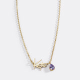 Handmade Birthstone Name Necklace