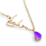 Handmade Birthstone Name Necklace