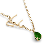 Handmade Birthstone Name Necklace