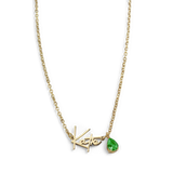 Handmade Birthstone Name Necklace