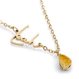 Handmade Birthstone Name Necklace