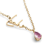 Handmade Birthstone Name Necklace