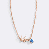 Handmade Birthstone Name Necklace
