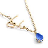 Handmade Birthstone Name Necklace