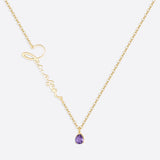 Handmade Birthstone Name Necklace