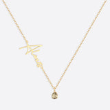 Handmade Birthstone Name Necklace