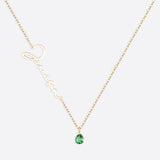 Handmade Birthstone Name Necklace