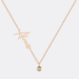 Handmade Birthstone Name Necklace