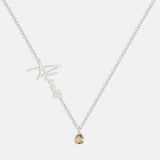 Handmade Birthstone Name Necklace