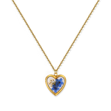 Handmade Pressed Flower Photo Heart Locket