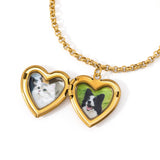 Heart Photo Locket Bracelet with Engraving