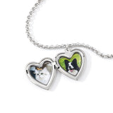 Heart Photo Locket Bracelet with Engraving